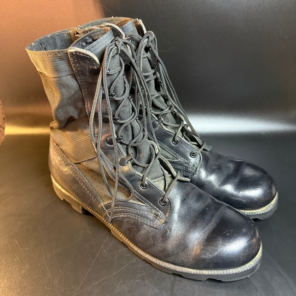 Ro Search Other - Vintage Ro Search Black Leather & Nylon Military Combat Boots Size 10.5 R